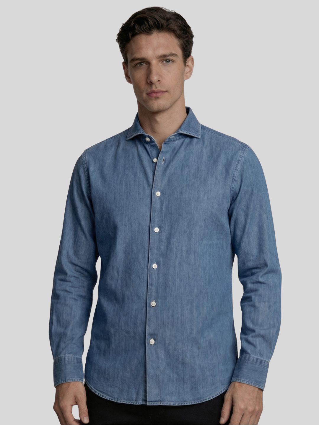 Camicia-azzurra-denim-Harley98- DEN112/02-primopiano
