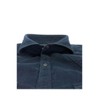 Camicia-bluscuro-velluto-Rbaddy-6507/05-collo