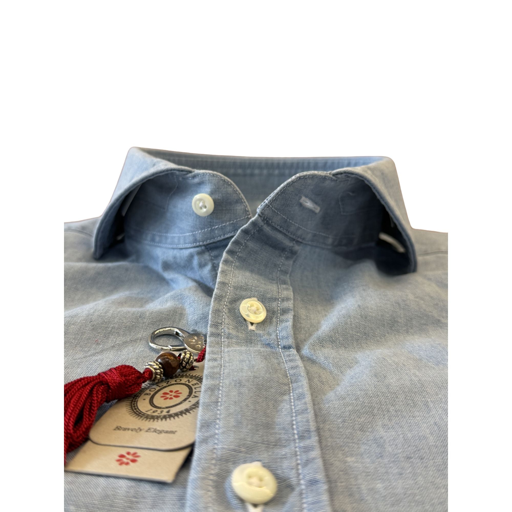 Camicia-denim-celeste-Buell98- DEN01/W01-collo