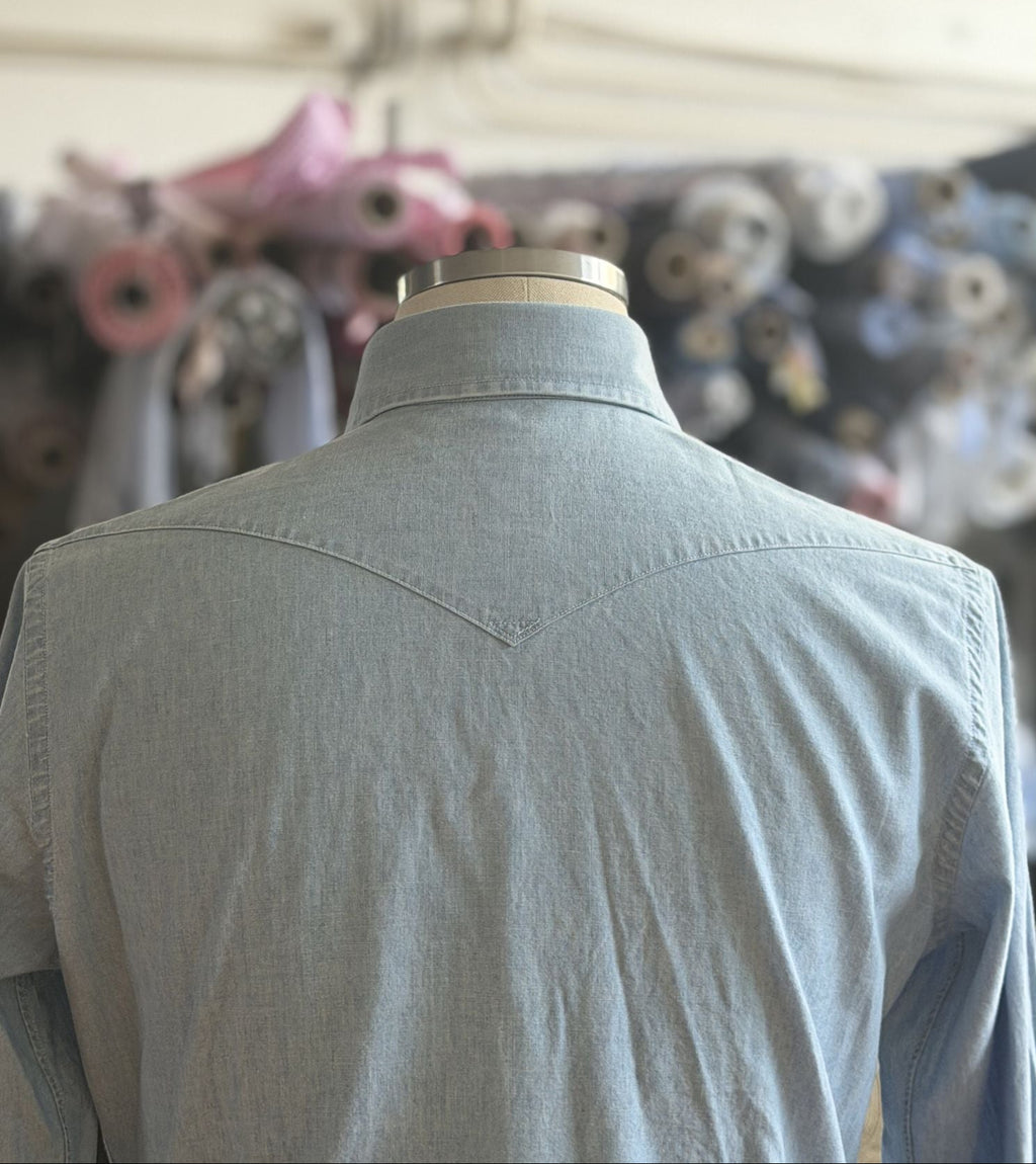 Camicia-denim-celeste-Buell98- DEN01/W01-posteriore