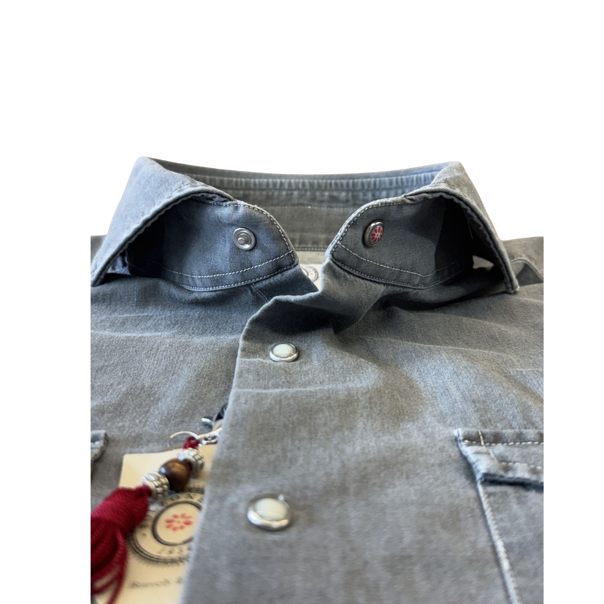 Camicia-grigia-Denim-Will-DEN110/01-collo