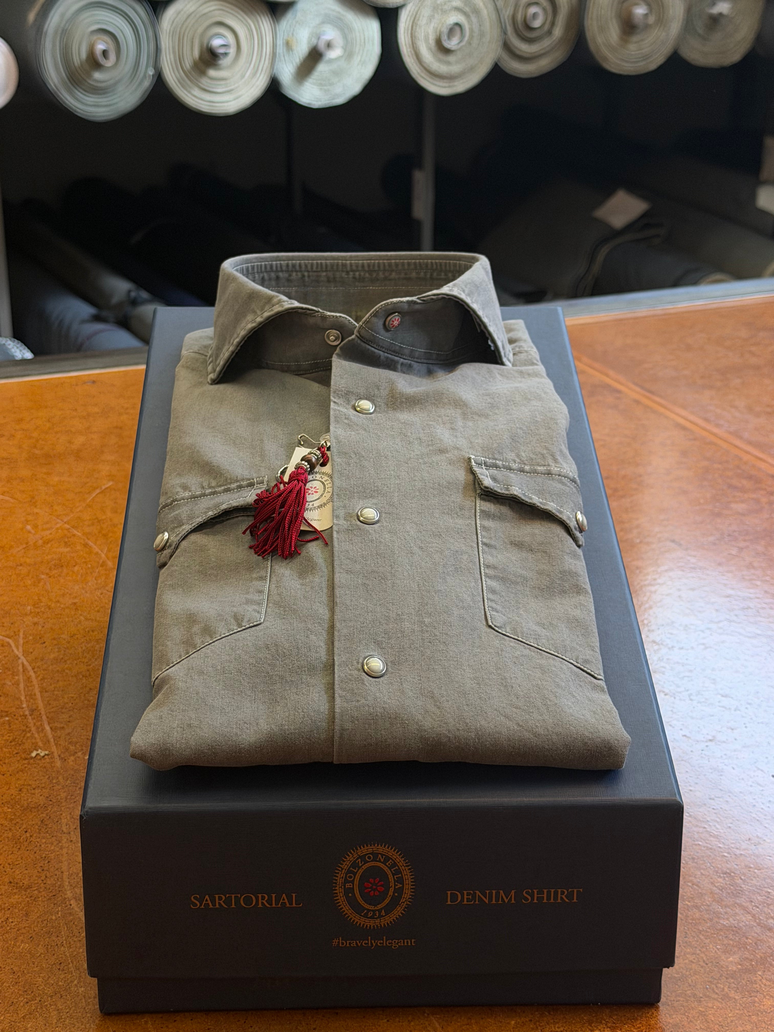Camicia-grigia-Denim-Will-DEN110/01-piegata