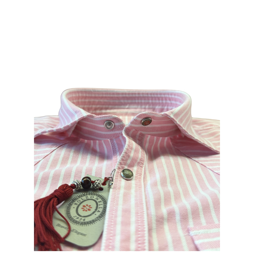 Camicia-righe-biancorosa-Baddy-3108/02-collo