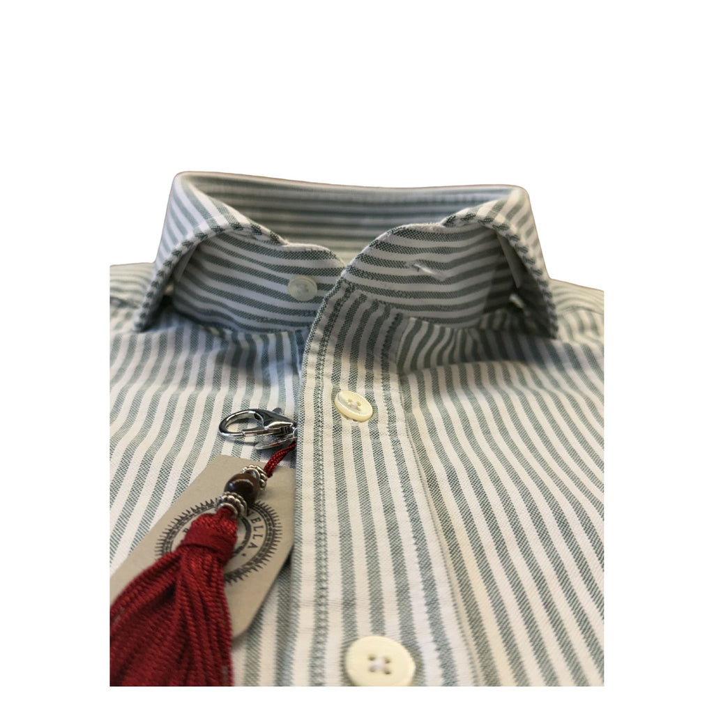 Camicia-righe-biancoverde-Norton-5000/4203-collo