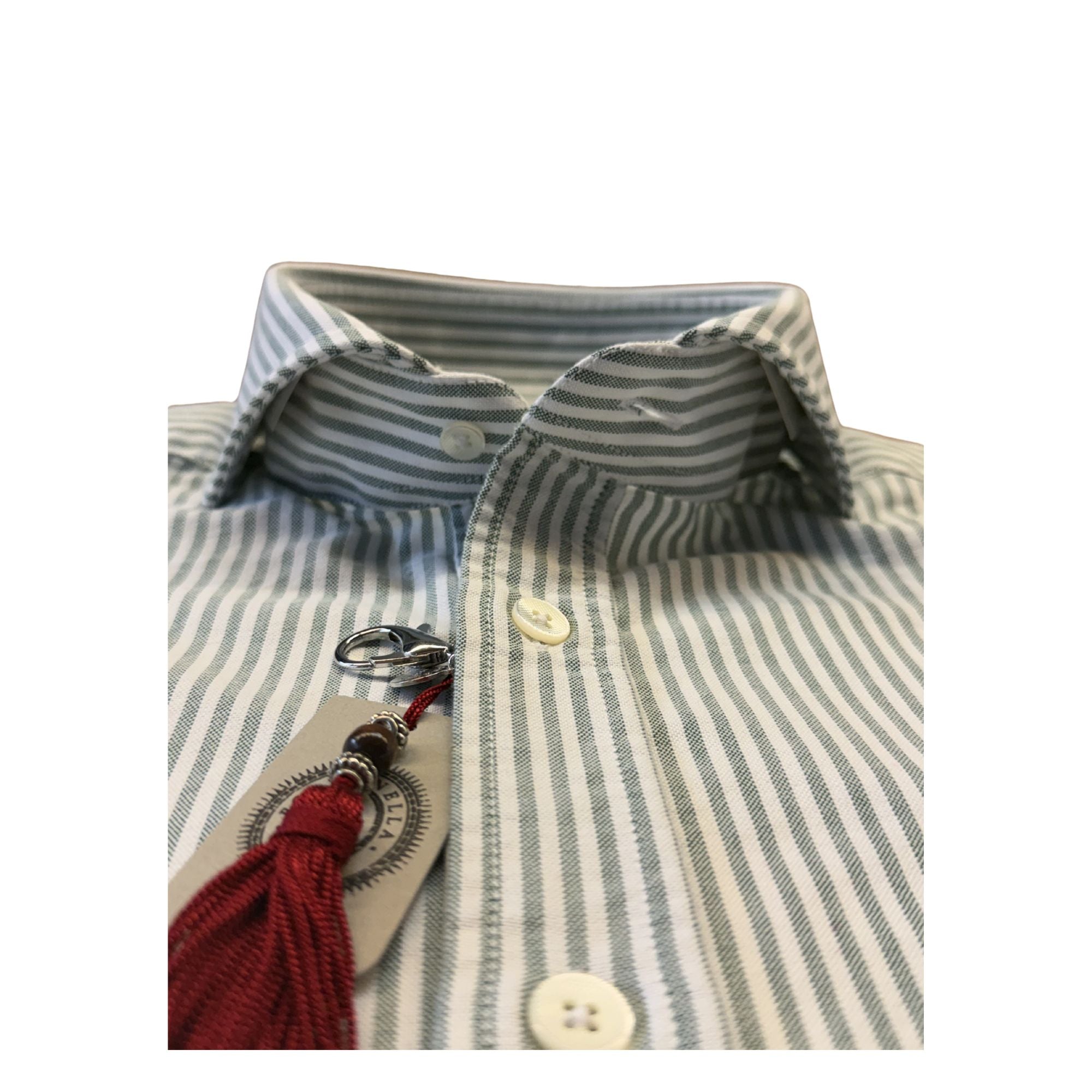 Camicia-righe-biancoverde-Norton-5000/4203-collo