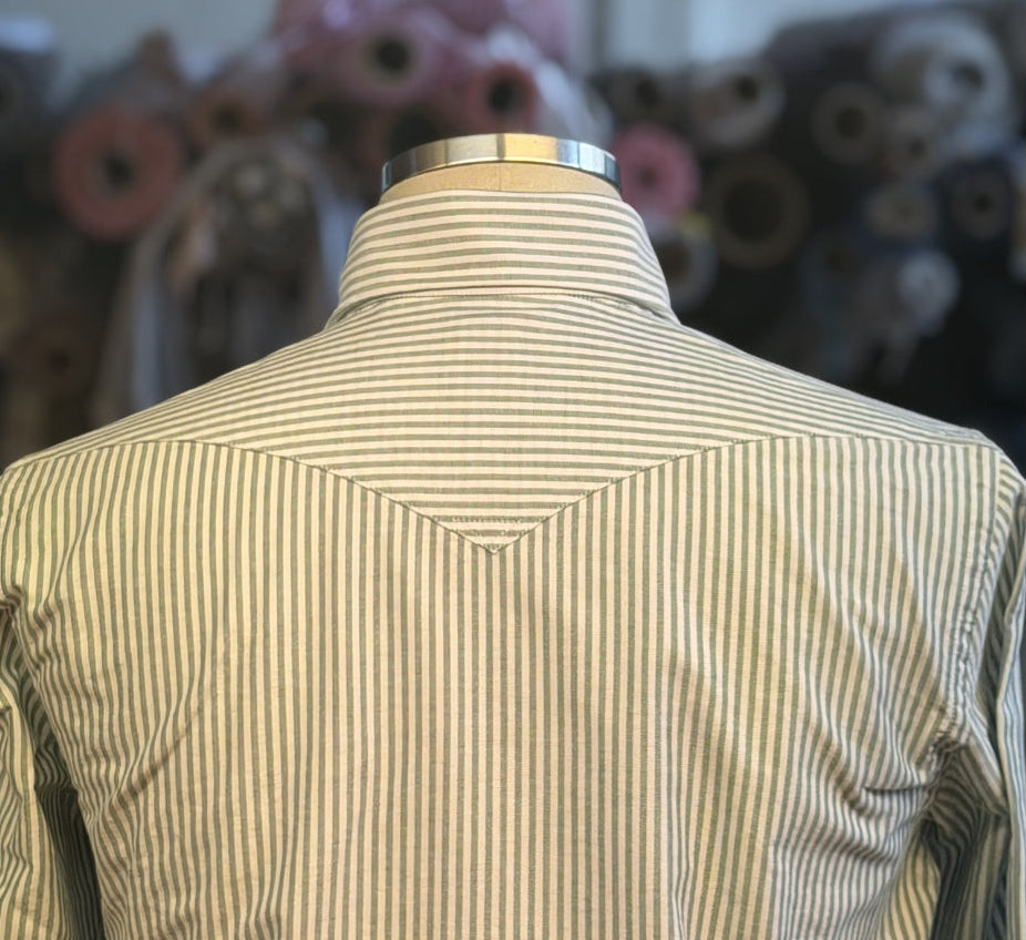 Camicia-righe-biancoverde-Norton-5000/4203-posteriore