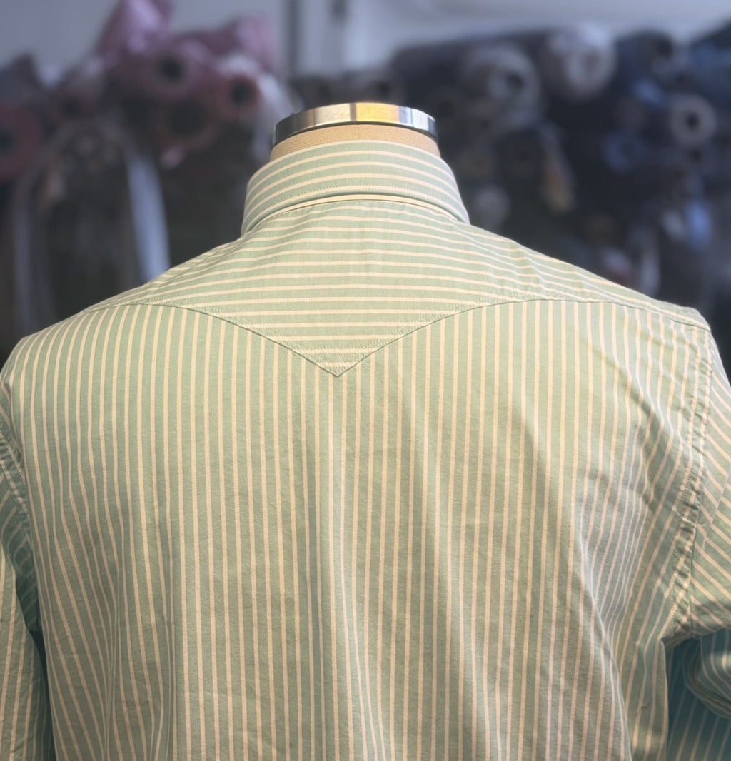 Camicia-righe-verdeacqua-Baddy-3108/01-posteriore