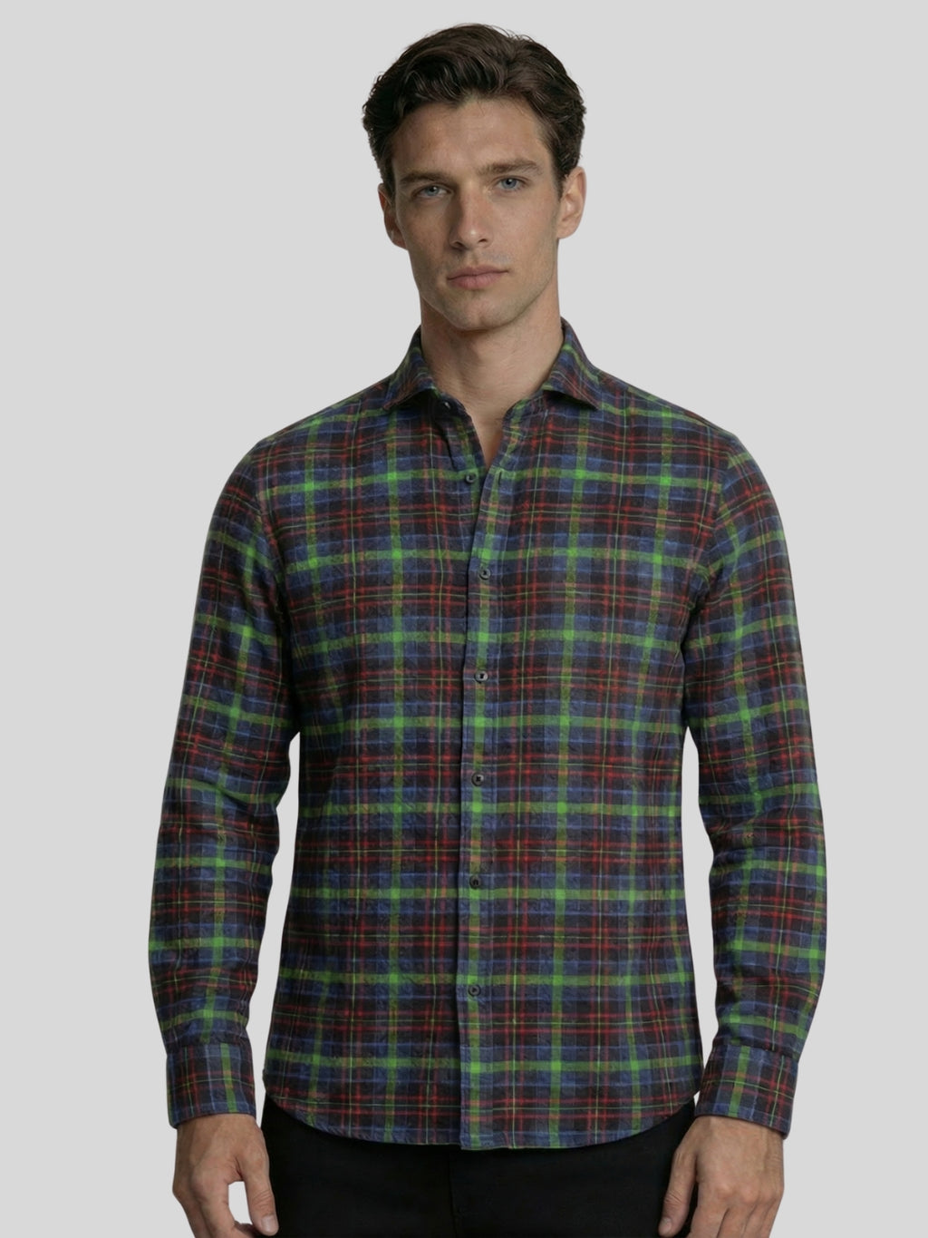 Camicia-verderossa-quadri-Harley98-6513_02-primopiano