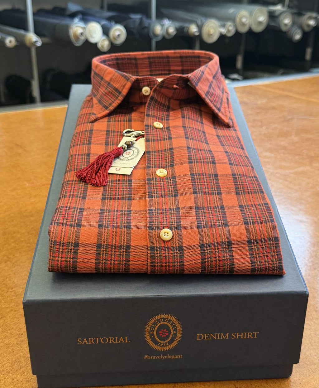 camicia-rossopattern-Harley-6105/DR9-primopiano